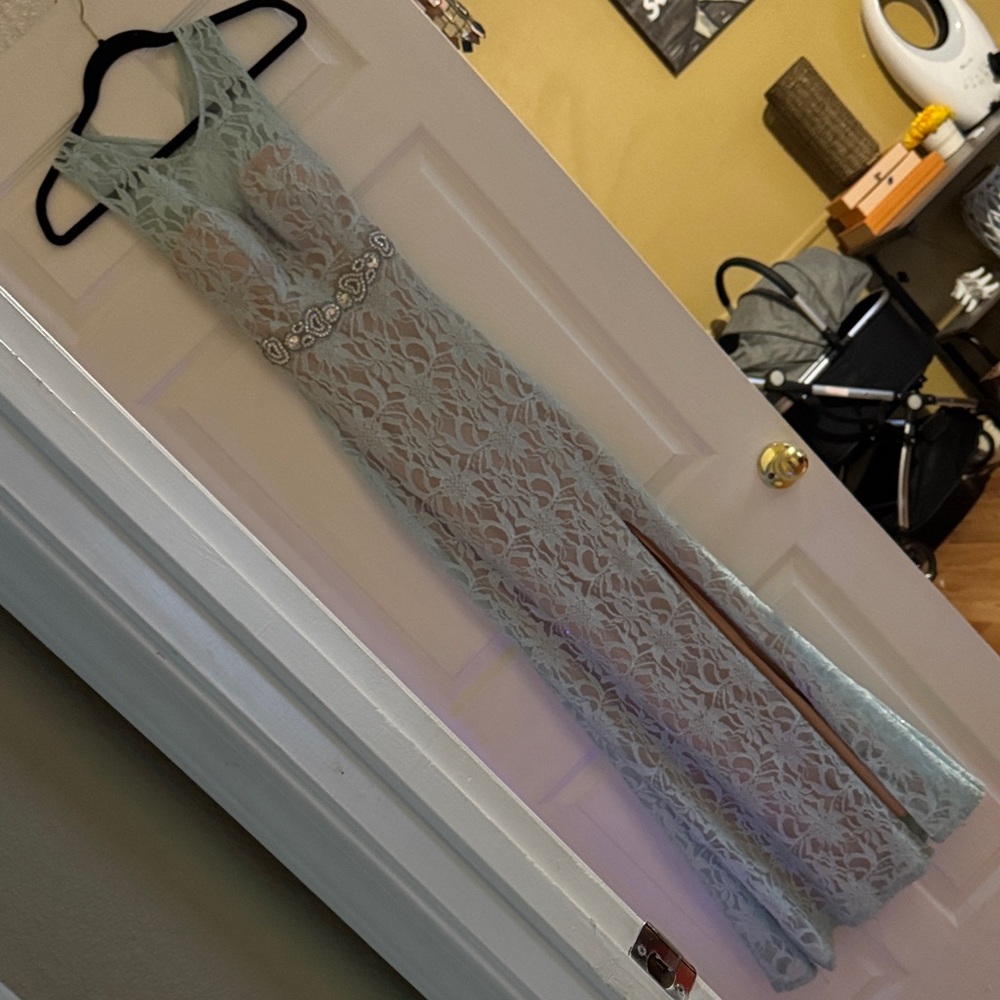 Jodi Kristopher Elegant Seafoam Dress